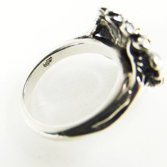 LAGOS HTF Daisy Collection Sterling Silver 750K Yellow Gold Ring Size 7 - Picture 6 of 9